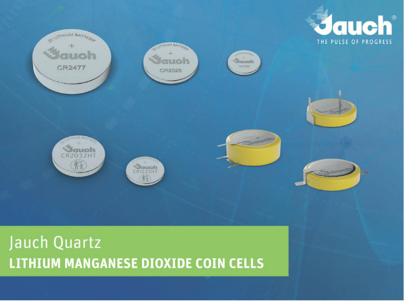 Jauch Lithium Manganese Dioxide Coin Cells